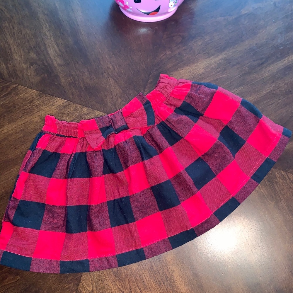 Baby Red Plaid Skirt